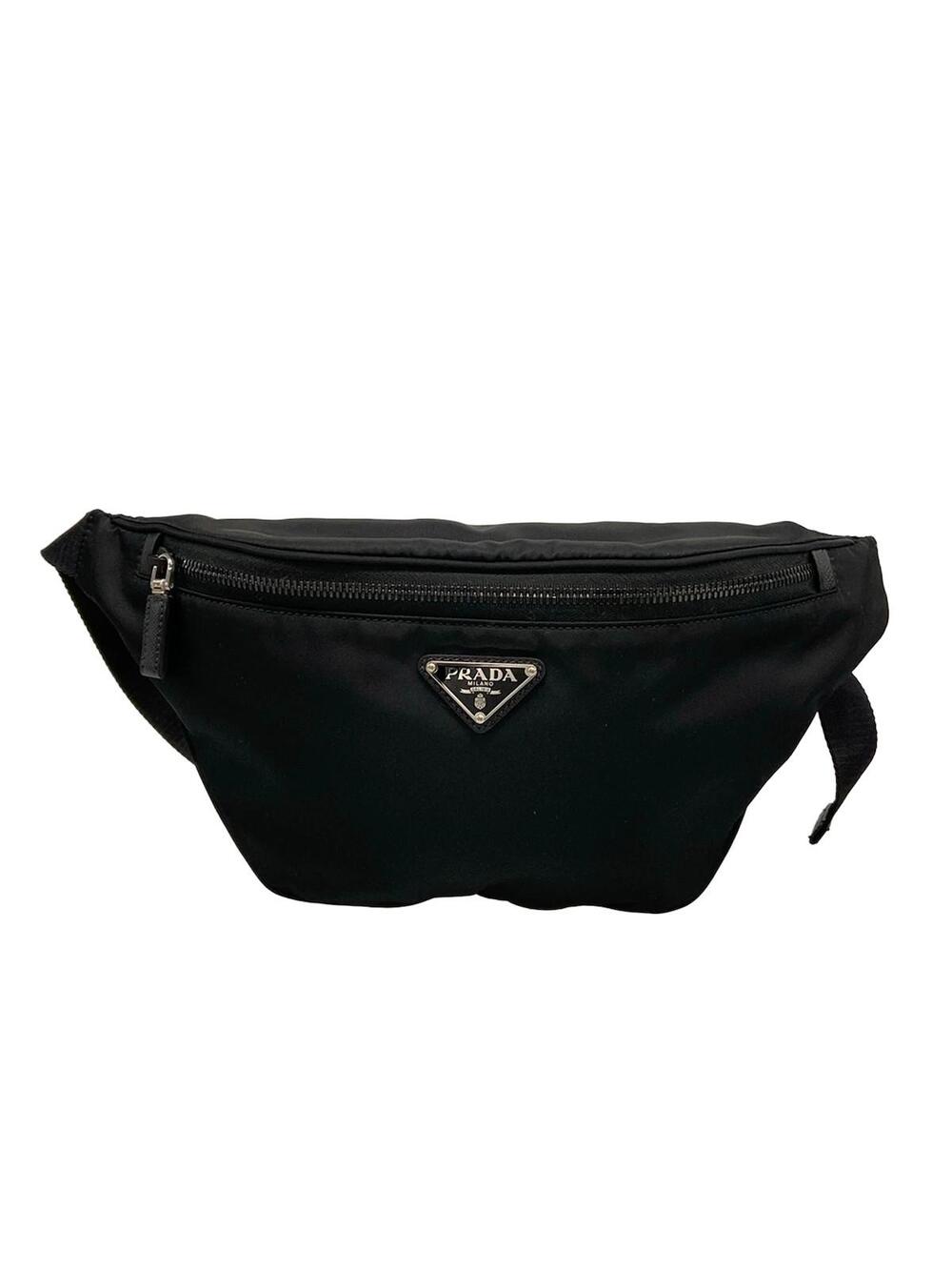 Prada Black Nylon Leather Bum Bag #358022P14B